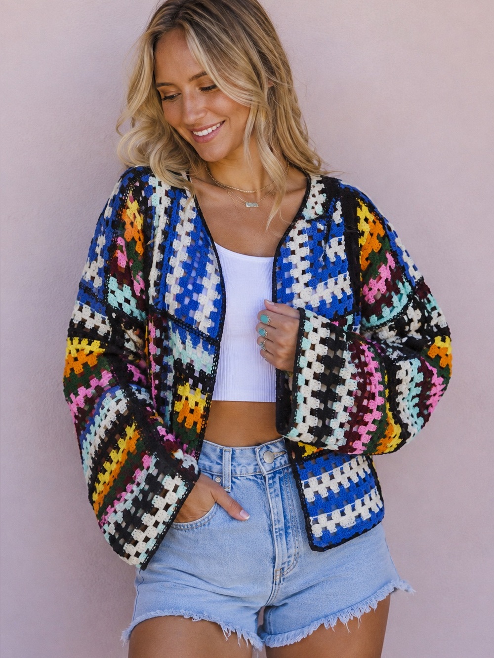 POL Colorwaves Crochet Cardigan